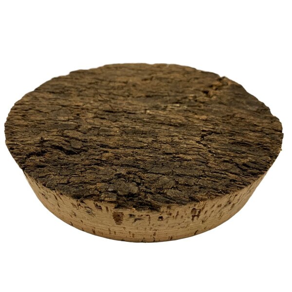 Bark topped cork stopper
